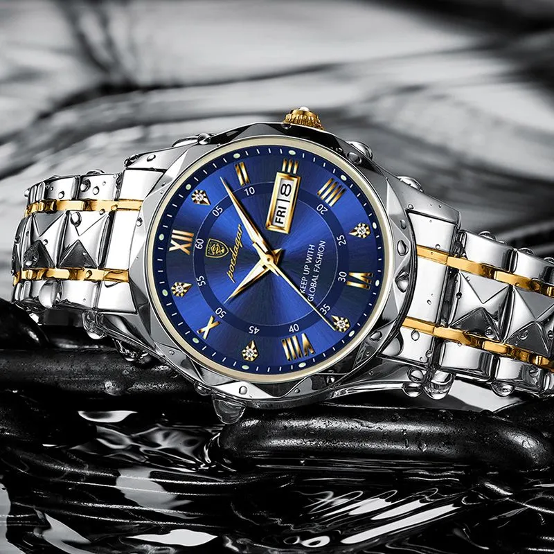 Poedagar 615  Aquras Blue-Quartz Watch