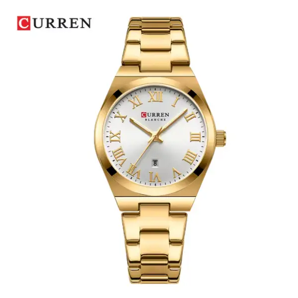 CURREN 9095 Womens watch - Golden& White