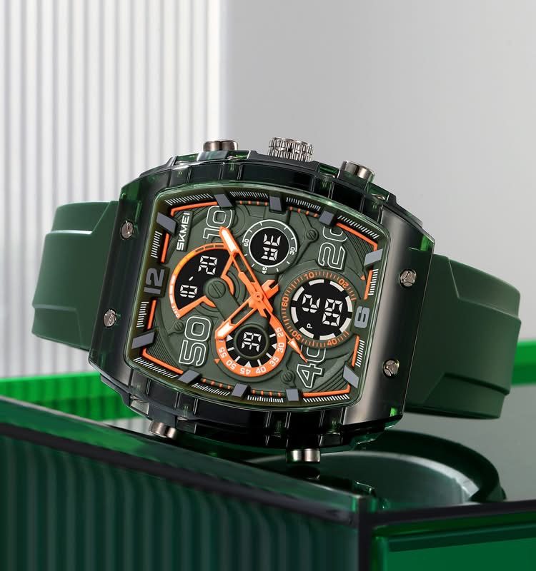 SKMEI 2603 Dual Time - Forest Green