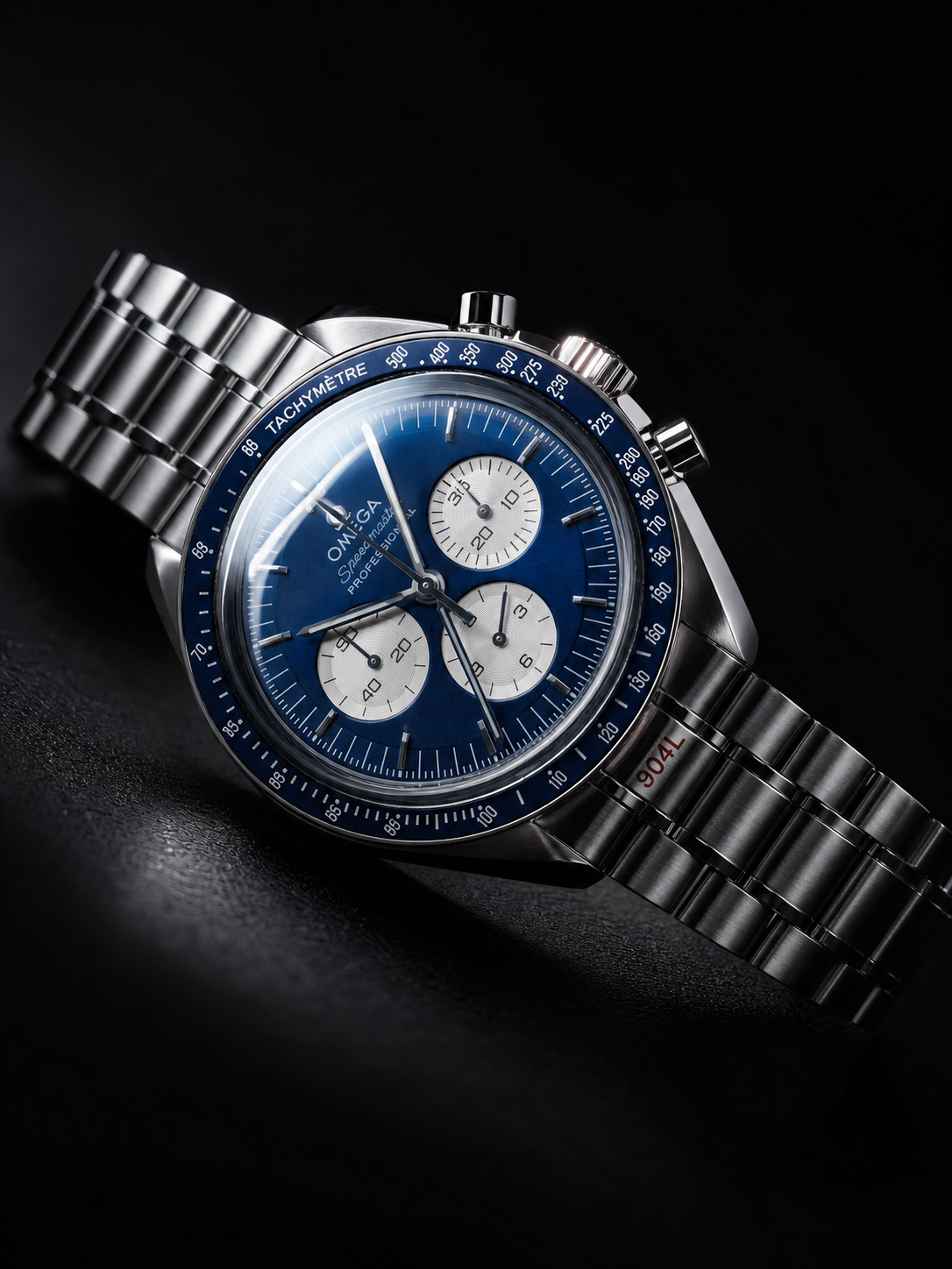 Speedmaster Professional "Blue Panda" Special Edition – Sunburst Blue Dial / 904L Stainless Steel