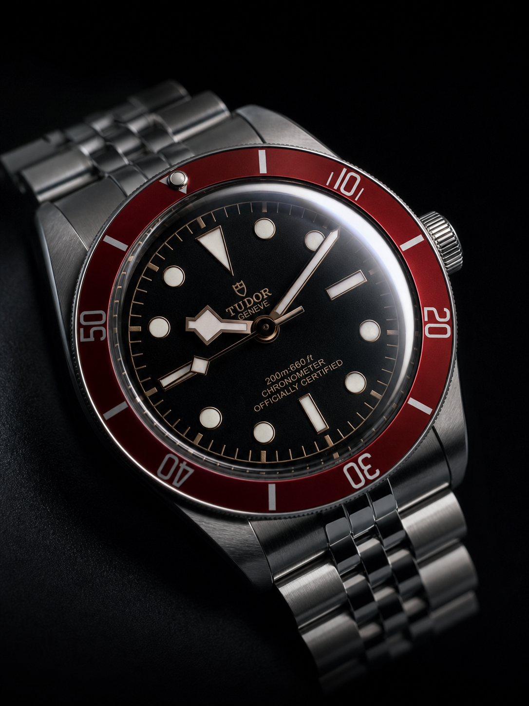 The Black Bay — Heritage Burgundy 5-Link Edition